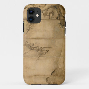 インクオン日本の紙ギボンズ霊長類&ランドスケープ iPhone 11 ケース