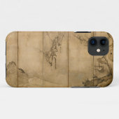 インクオン日本の紙ギボンズ霊長類&ランドスケープ Case-Mate iPhoneケース (裏面(横))