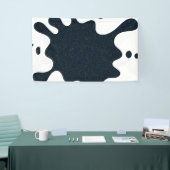 インクカスタムスプラッシュバナー – ホワイトカラーの木炭 横断幕 (トレードショー)