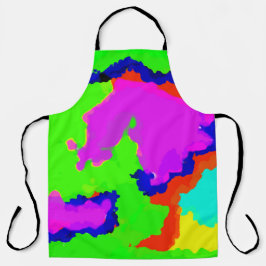 インクカラフルスプラッシュ抽象芸術パタ絵画ーン2020 エプロン