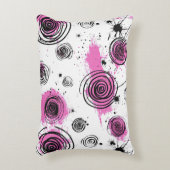 インクカラフル花びらのパターン アクセントクッション (正面(垂直))