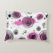 インクカラフル花びらのパターン アクセントクッション (裏面)