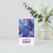 インクカラフル（ばちゃばちゃ）跳ねる |ネイリスト 名刺 (スタンド正面)