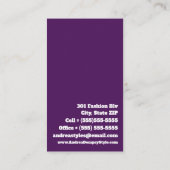 インクカラフル（ばちゃばちゃ）跳ねる |ネイリスト 名刺 (裏面)