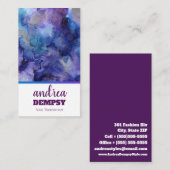 インクカラフル（ばちゃばちゃ）跳ねる |ネイリスト 名刺 (正面/裏面)