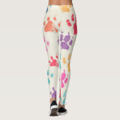 インクカラフル、汚い犬の足 レギンス (裏面)