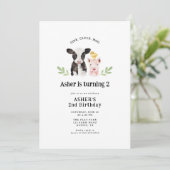 インククラブクモーキュートファーム動物誕生日 招待状 (スタンド正面)