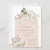 インククラブバモー納屋周囲の庭誕生日 招待状 (正面)