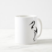 インククレーンイラストレーション- Zen Coffee Mug コーヒーマグカップ (正面右)