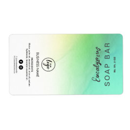 インクグラデーションターコイズSOAPバーラベル ラベル