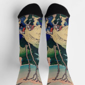 インクグラフィックアジア庭園風景 ソックス (上部)