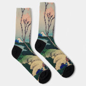 インクグラフィックアジア庭園風景 ソックス (右)