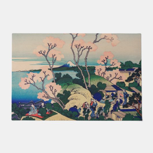 インクグラフィックスアジアの庭園の風景 ドアマット (正面)
