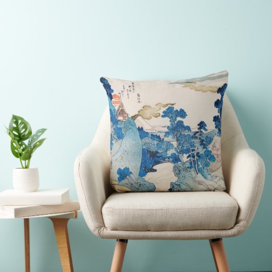 インクグラフィックスアジアガーデンランドスケープ装飾用クッション クッション (椅子)