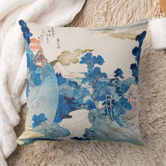 インクグラフィックスアジアガーデンランドスケープ装飾用クッション クッション (ブランケット)