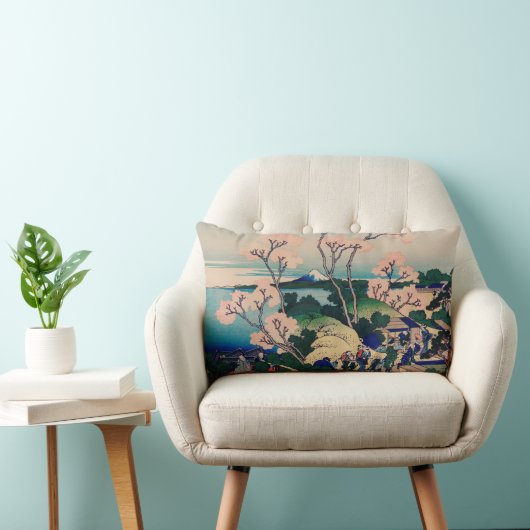 インクグラフィックスアジアガーデンランドスケープ装飾用クッション ランバークッション (椅子)