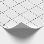 インクグリッド-黒い線-カスタマイズ可能 ラッピングペーパー (角)