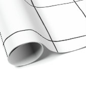 インクグリッド-黒い線-カスタマイズ可能 ラッピングペーパー (ロールコーナー)