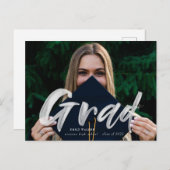 インクスクリプトの卒業発表の写真はがき 案内ポストカード (正面/裏面)