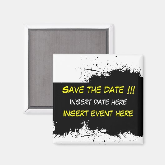 インクスグランジテイン – 日付を保存するマグネットテンプレート マグネット (正面/裏面)