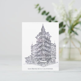 インクスケッチコロンバスタワー、サンフランシスコ、カリフォルニア州 ポストカード