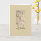 インクスケッチマン勇気付けられる カード (黄色い花)