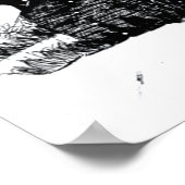 インクスケッチ旧農場冬のシーンポスター ポスター (角)