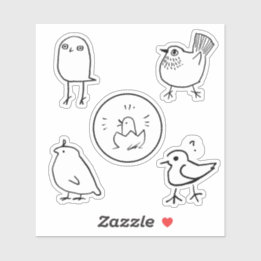 インクスケッチ鳥のステッカーシート シール