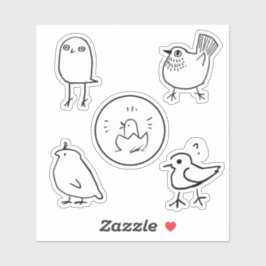 インクスケッチ鳥のステッカーシート シール