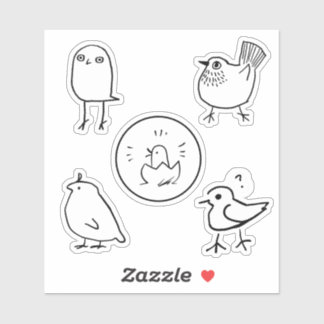 インクスケッチ鳥のステッカーシート シール