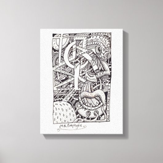 インクスケッチ、エンプティフル キャンバスプリント (正面)
