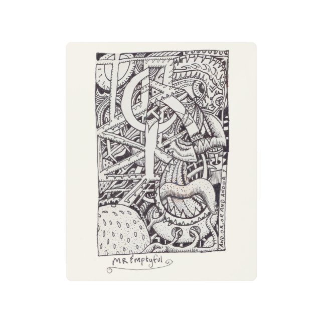 インクスケッチ、エンプティフル メタルプリント (正面)