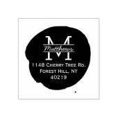 インクスタイリッシュ（ばちゃばちゃ）跳ねるカスタムモノグラム ラバースタンプ (インプリント)