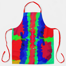 インクスプラッシカラフルュ明るい抽象芸術赤緑2020 エプロン