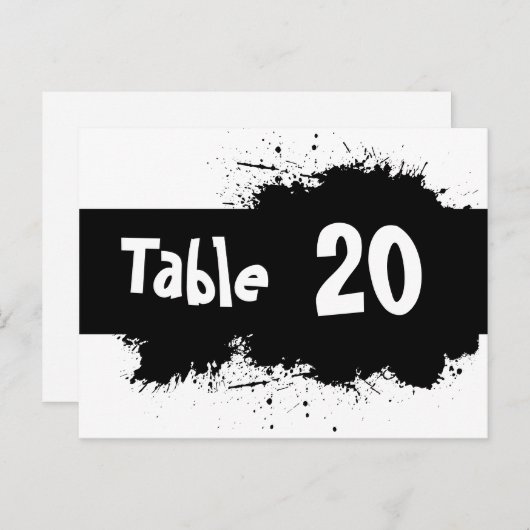 インクスポットテーブル番号はがき ポストカード (正面/裏面)