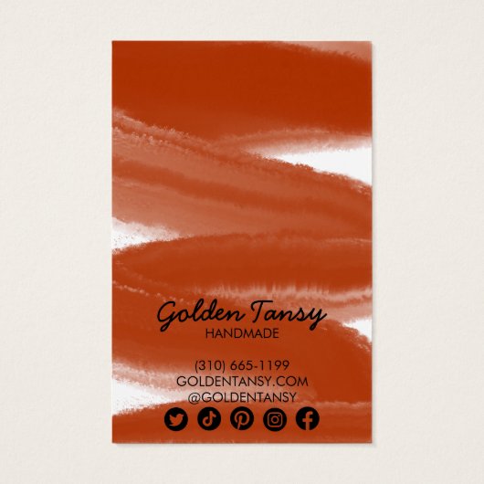 インクスワイプイヤリングネックレスジュエリー表示カード (裏面)