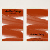 インクスワイプイヤリングネックレスジュエリー表示カード (正面&裏面)