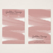 インクスワイプイヤリングネックレスジュエリー表示カード (正面&裏面)