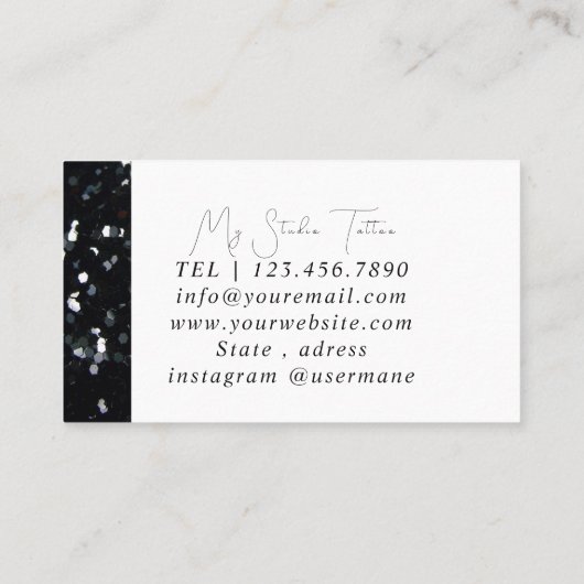 インクタイポグラフィタトゥーアーティスト 名刺 (裏面)