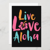 インクタスティックライブラブアロハ2ウィメンズハワイTシャツ (正面/裏面)