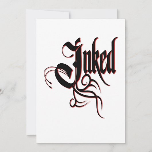 インクタトゥー素晴らしアーティスト&ラバー 招待状 (正面)