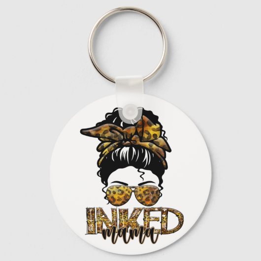 インクックママメッシーパン母ライフヒョウ入れ墨ママ キーホルダー (正面)