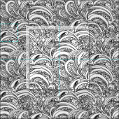 インクックモノペイズリーアートパターン ファブリック (タイル)