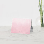 インクックラインアートピンクポグラデーションピー サンキューカード (裏面)