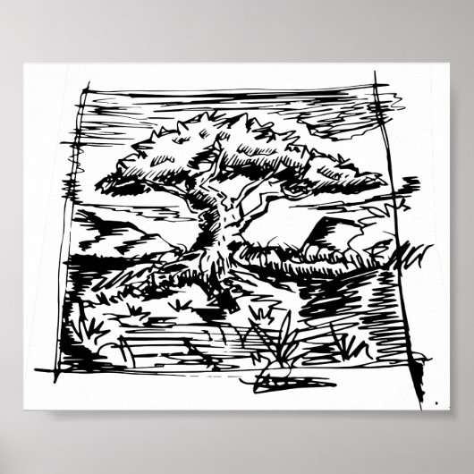 インクツリースケッチ。 ポスター (正面)