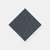 インクドはかりで測ット – ネイビーと金ゴールド スタンダードカクテルナプキン (角)