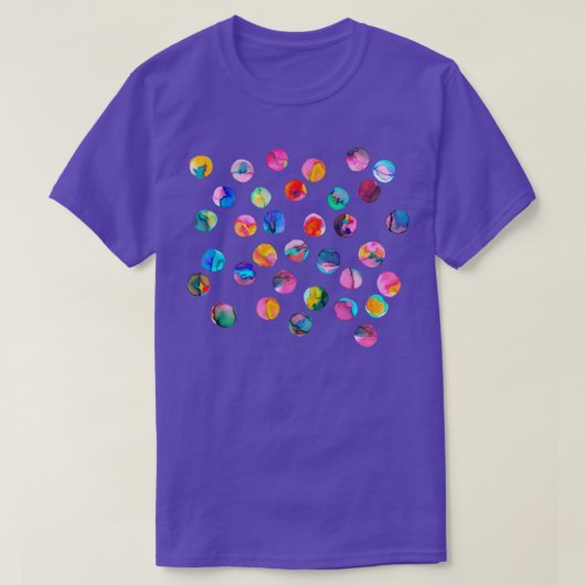 インクドカラフルット数々のカラー Tシャツ (デザイン正面)