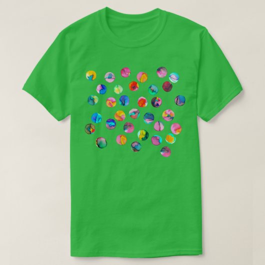 インクドカラフルット数々のカラー Tシャツ (デザイン正面)