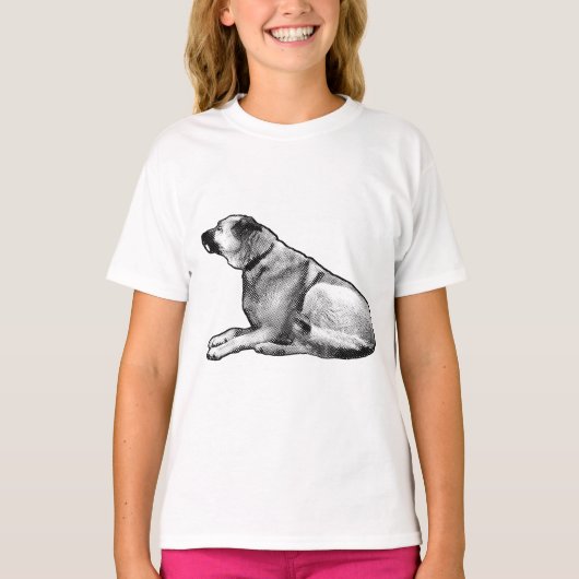 インクドットで表現された静けさ Tシャツ (正面)