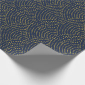 インクドットはかりで測 – ネイビー&金ゴールド ラッピングペーパー (角)